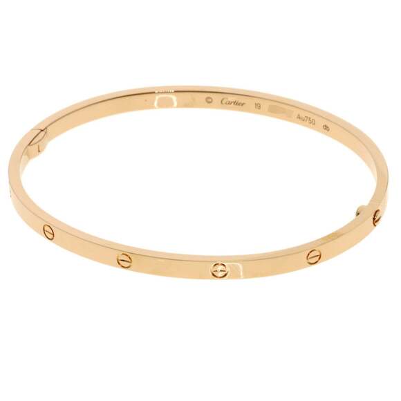CARTIER Jewelry - Cartier Love Bracelet SM #19 (No Driver) 18K Pink Gold Women's CARTIER